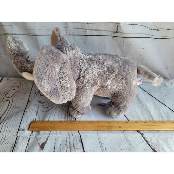 Gray Elephant Plush Aurora 10" Stuffed Animal Plush Realistic Toy - Picture 8 of 8